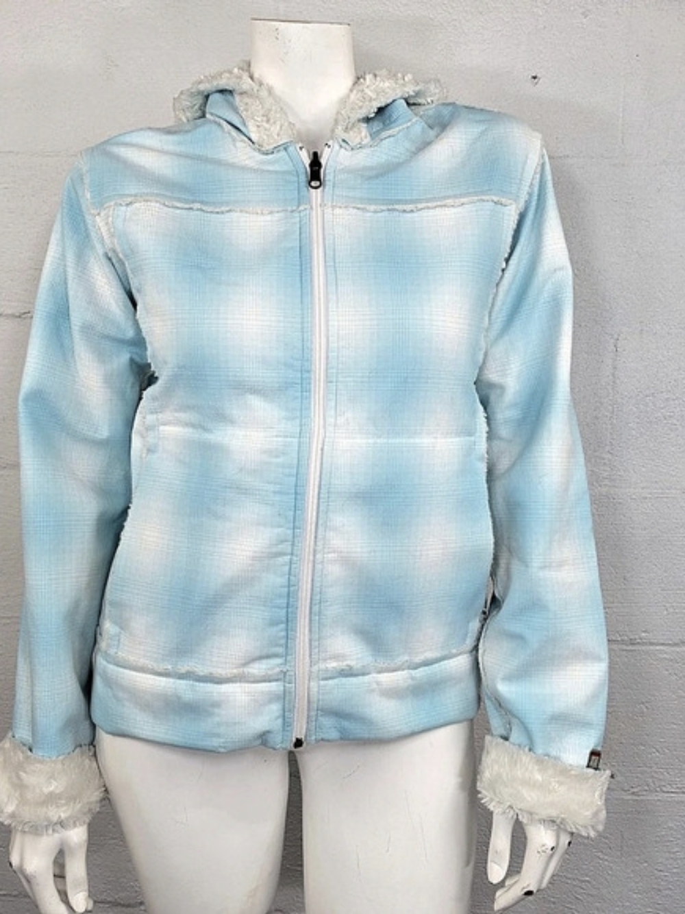 Spyder XT Women's Blue Plaid Reversible Jacket